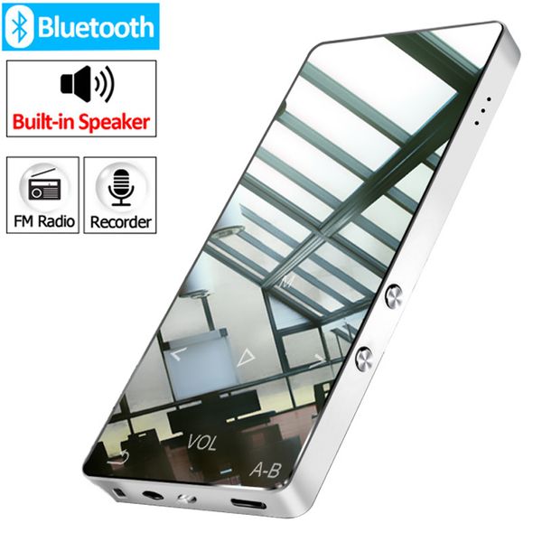 

original metal bluetooth mp3 player lossless hifi mp3 music player with sound out speaker e-book fm radio clock