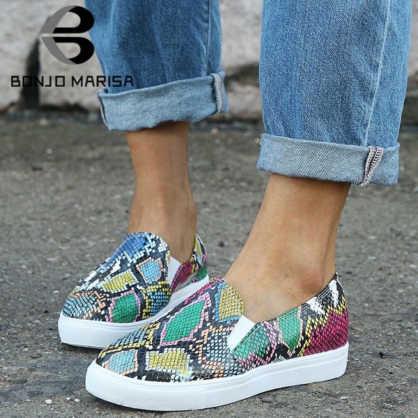 

bonjomarisa new 35-43 ins style colorful flats women 2019 fashion mixed-color loafers ladies casual flat shoes woman, Black