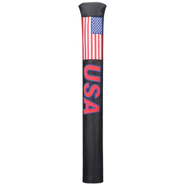 

usa liberty leather alignment stick headcover cover american flag hold 2 sticks
