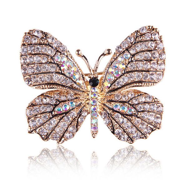 

Fashion Crystal Vintage butterfly Deer Brooches for Women Men Sweater suit Crystal Animal Pins buckle Jewelry Rhinestones 6pcs/lot