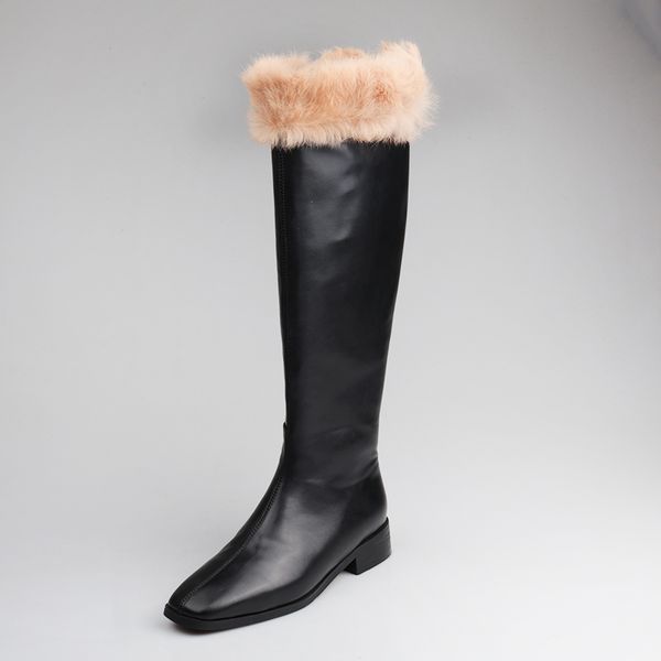 

2019 winter boots women snow boots plush warm shoes girl black fur knee