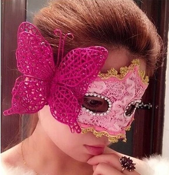 

cartoon halloween christmas masquerade princess mask venice sticker painted party eye masks male and female butterfly mask