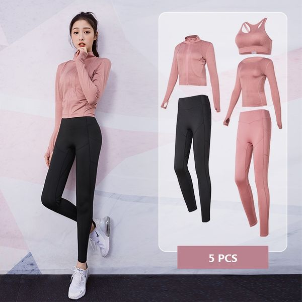 

женщины тренажерный зал комплект одежды высокая талия спортивные леггинсы сексуальная йога топы костюмы 2-5 шт бег тренировки набор твердых