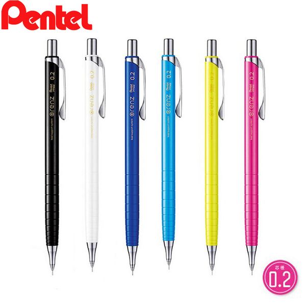 

pentel mechanical pencil 0.2mm 03mm orenz xpp502 continuous lead pencil automatic refill japanese school supplies, Blue;orange