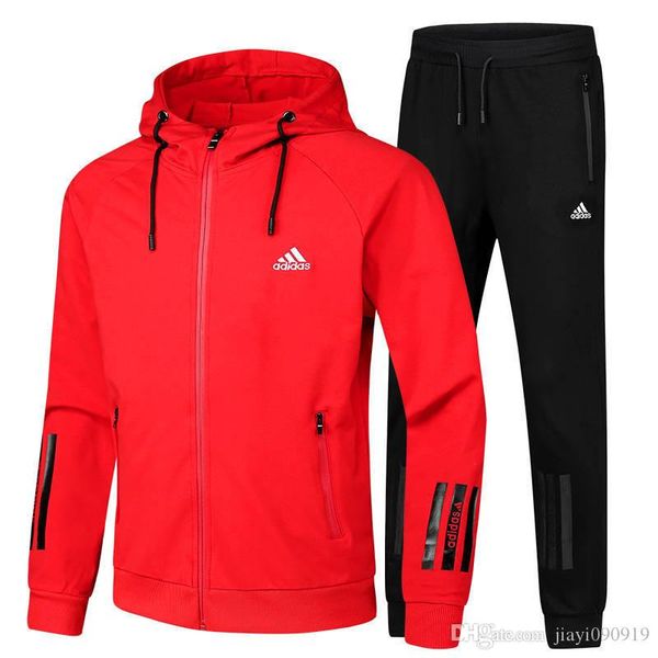 

adidas adidas sudadera adidas новый весенний мужской спортивный костюм топ и брюки костюм бренд мода осень кардиган мужская толстовка толсто, Gray