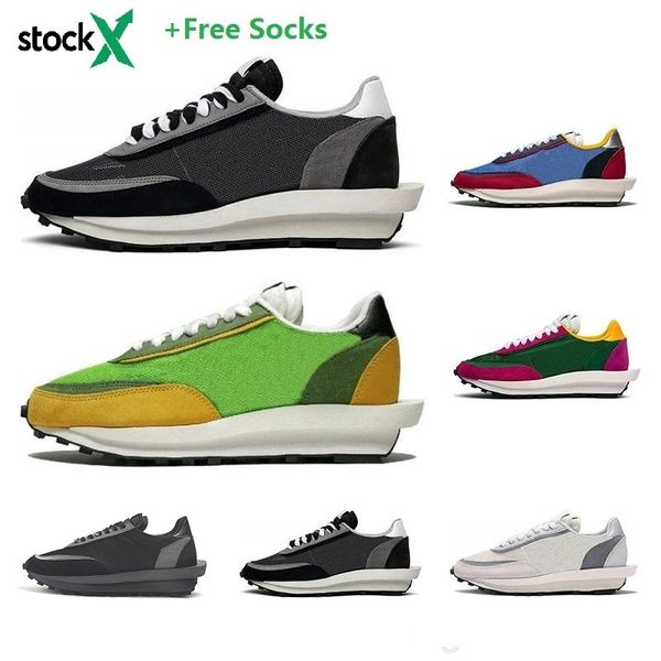 

sacai x ldv waffle daybreak trainers retro mens sneakers ldwaffle women fashion designer tripe red black sports running shoes 5-11