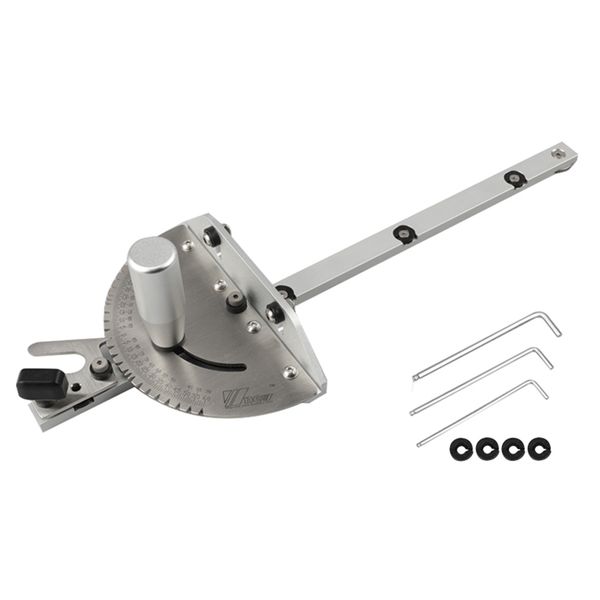 

450mm durable adjustable tool miter gauge assembly with track for table saw router woodworking aluminium ruler accessories diy
