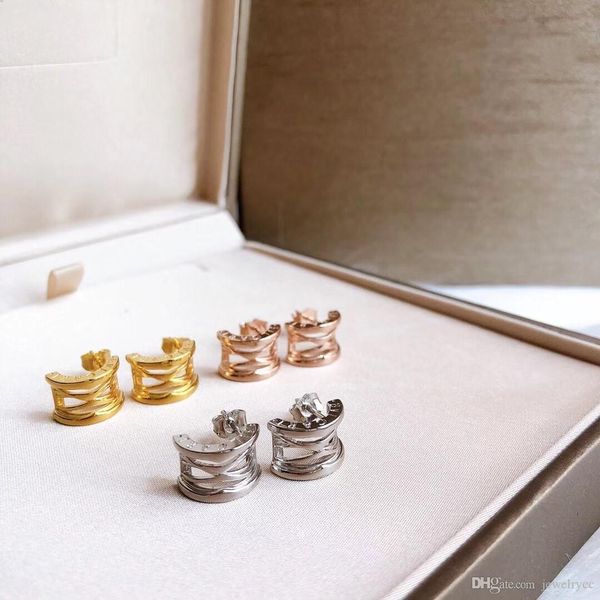 

semicircular wave hollow s925 silver designer earrings luxury designer jewelry women earrings, Golden
