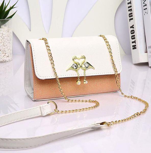 

new fashion women cross body bags wholesale ladies sequins chain shoulder bag small flap sister totes