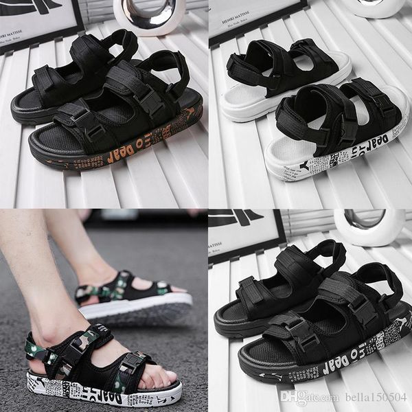 

brand designer slippers suicoke sandals non-slip man women lovers visvim summer casual shoes slippers beach outdoor slippers, Black