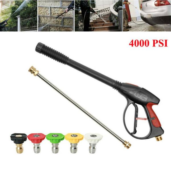 

4000psi high pressure car power washer spray gun auto cleaning products jet pressure water gun nozzle hose kit car accessories