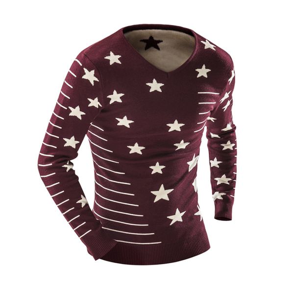 

sweater men 2019 brand casual thickening sweater male v-neck stitching slim fit knitting mens sweaters man pullover men, White;black