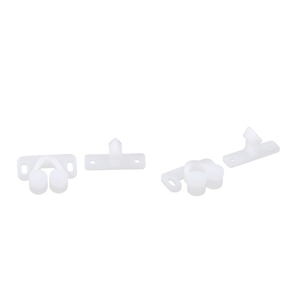 

2pcs white abs double ball cabinet cupboard display door roller latch catch
