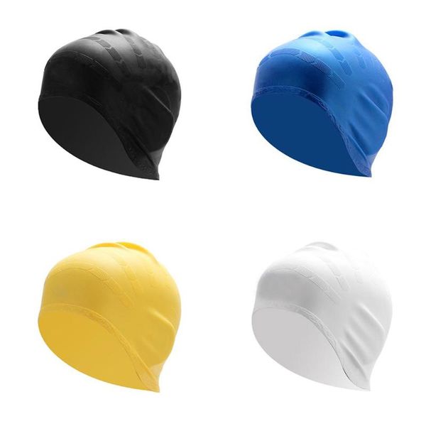 

bh204 silicone swimming caps women protect ear long hair swimming hat cover
