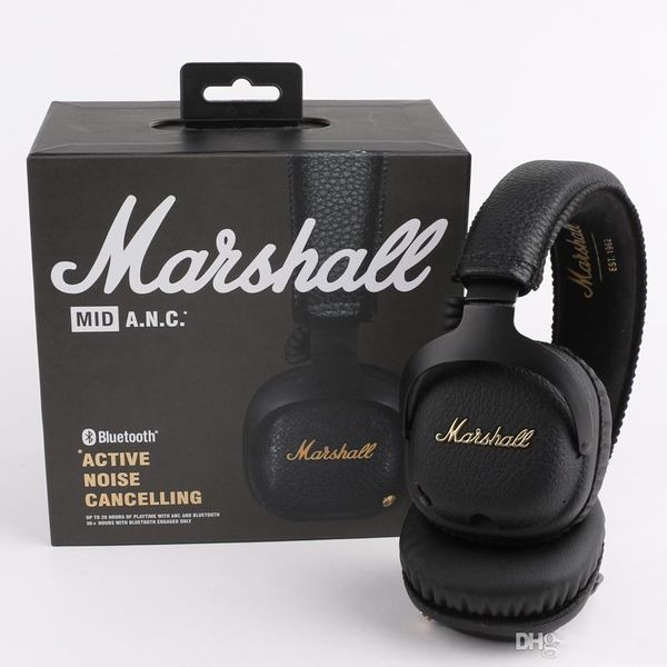 

marshall mid anc bluetooth headphones active noise cancelling wireless dj headphone deep bass gaming headset for iphone samsung smart phone