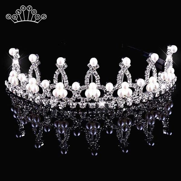 

pearl tiaras and crowns bridal hair accessories princess bridesmaid crown tiara wedding hair accessories hair head jewelry, White;golden