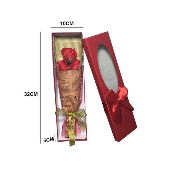 

3pc/box rose soap flower bouquet gift for teacher's day mother's day valentine's birthday new year wedding decoration p20