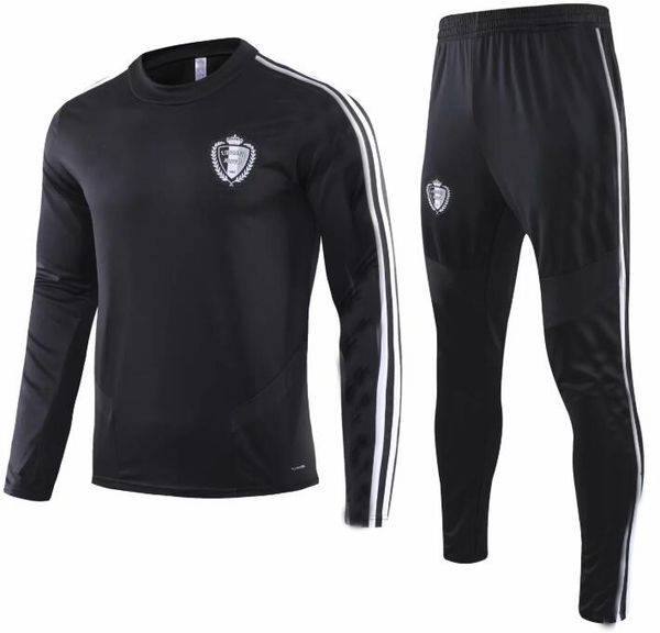 

2019 2020 belgium survetement jacket training suit soccer jersey tracksuits 19 20 belgium tracksuit de bruyne football jacket tracksuit set, Black