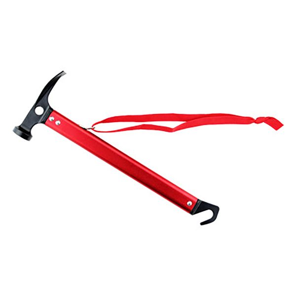 

multifunction ultralight aluminum camping tent peg nail hammer outdoor hiking tent mallet camp accessories with hook nail puller