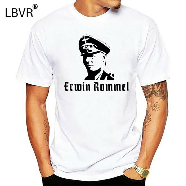 

2020 мода с коротким рукавом эрвин роммель трафарета футболка на заказ футболки, White;black
