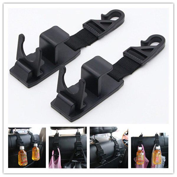 

2pcs car hook car headrest hook seat back hanger drink multi-function for bags purse cloth grocery hanger hooks