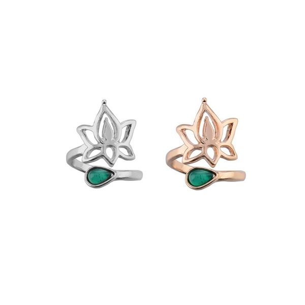 

lotus flower alloy adjustable toe ring open foot finger ring jewelry accessories gift, Silver
