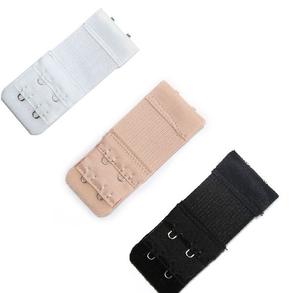 

6pcs bra strap extender 2 rows 2 hooks women underwear elastic buckle clasp strap extension adapter replacement bra accessories, Black;white