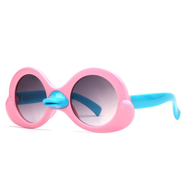 

2019 new uv protection children's sunglasses fashion men and women kids sunglasses cartoon ducks modeling glasses kawaii, White;black