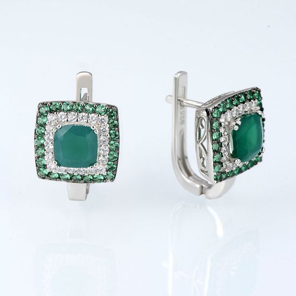 

fashion-silver earrings for women 925 sterling silver stud earrings silver 925 with stones cubic zirconia brincos jewelry, Golden;silver