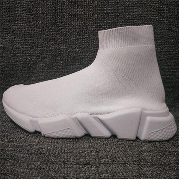 

2019 new paris speed trainers knit sock shoe original luxury designer mens womens sneakers high casual without box cs09, Black