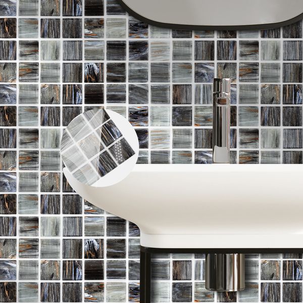 

10pcs/pack pet self adhesive wall tile stickers decal diy 5.9 x 5.9inch