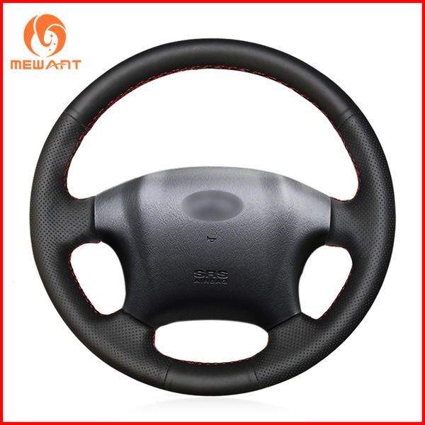 

mewant black artificial leather car steering wheel cover for tucson 2006 2007 2008 2009 2010 2011 2012 2013 2014 parts