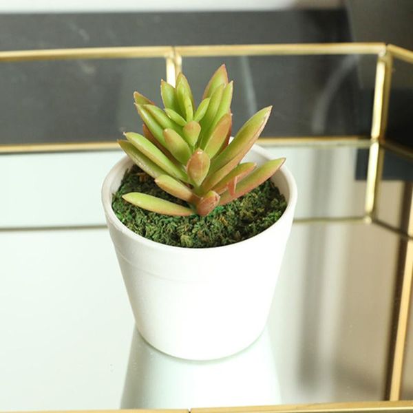 

1x artificial succulents plant w/ pot fake alow bonsai home party decoration
