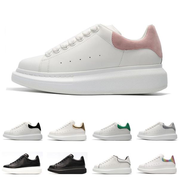 

Designer fashion Luxury Brand leather casual shoes for girl women men pink gold red green comfortable flat sneakers