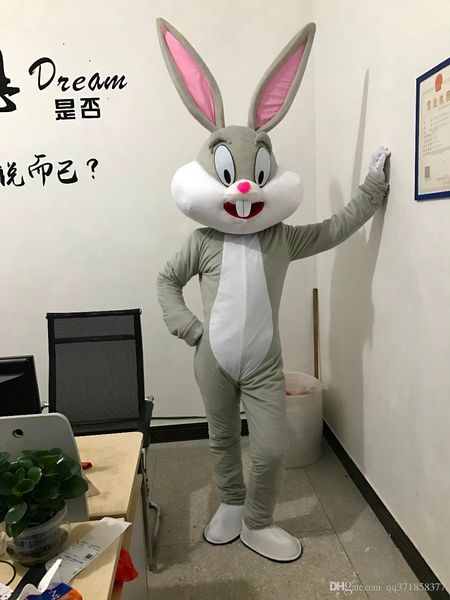 Costume professionale di Pasqua per adulti, coniglio e mascotte di Bugs Bunny