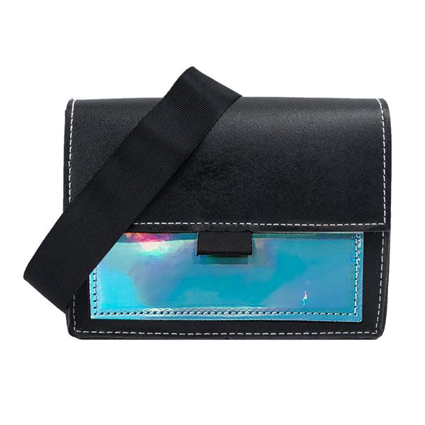 

women handbags fashion new shoulder bag pure color leather messenger women bags laser small wild messenger square package