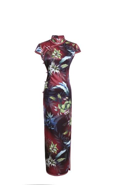 

шанхай история оставляет печать qipao платья длинные китайские традиционные платья cheongsam для женщин, Red