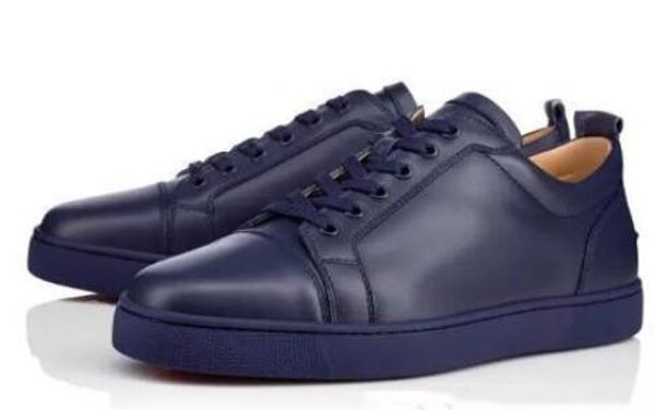 

low red bottom sneakers for men luxury black leather&spikes fashion casual mens womens shoes 2019 designer leisure