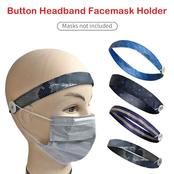 

button headband facemask holder wearing a mask - protect your ears with headband button yashmak holder wearing, Yellow;black