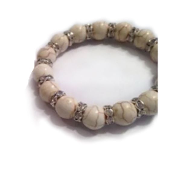 

trendy stretchy bracelets chequered turquoises and crystal 11 colors 15pcs/lot, Black