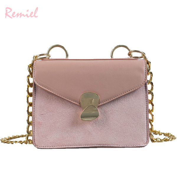 

vintage matte square bag 2019 fashion new quality pu leather women's handbag lock chain shoulder messenger bags