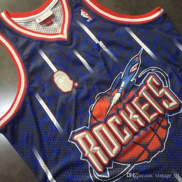 

mitchell&ness men basketball jersey 93 b a p e mesh dense au fabric full embroider y logos 100% stitched nba jerseys ing, Black