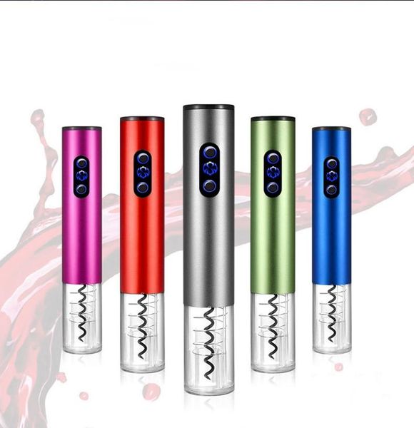 

3 styles automatic wine bottle opener set multi color electric wine opener aluminum alloy automatic corkscrew kitchen tools for gift fa2990