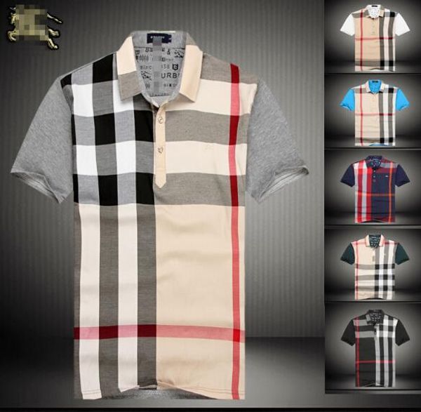 

2019 классический плед мужская мода рубашка поло высокого качества новый воротник