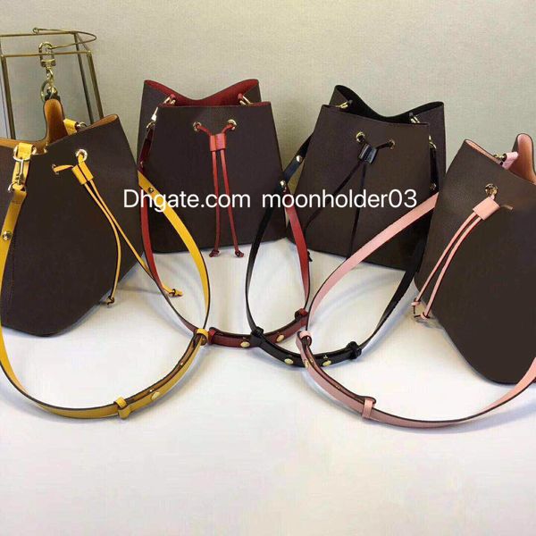 

wholesale classic drawstring bucket bag leather ladies strap crossbody bag fashion shoulder bag wild shoulder storage bucket handbag