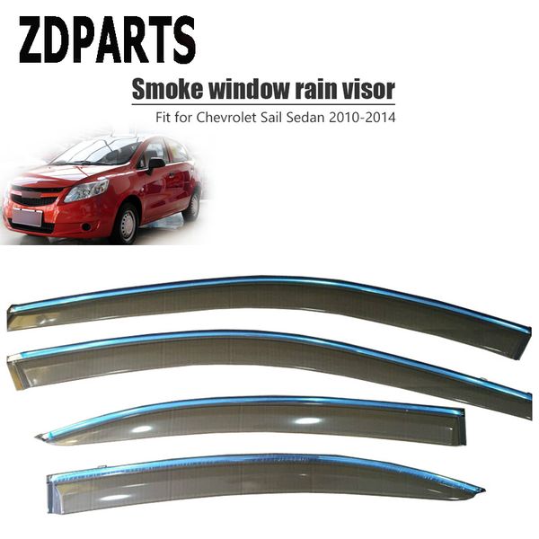 

zdparts 4pcs car wind deflector sun guard rain wind vent visor cover trim for chevrolet sail sedan 2010 2011 2012 2013 2014