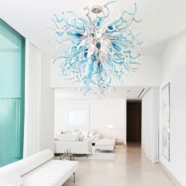 

art chandelier light gorgeous modern led ceiling lights spiral stained glass room decor living room large chandelier color can customiz