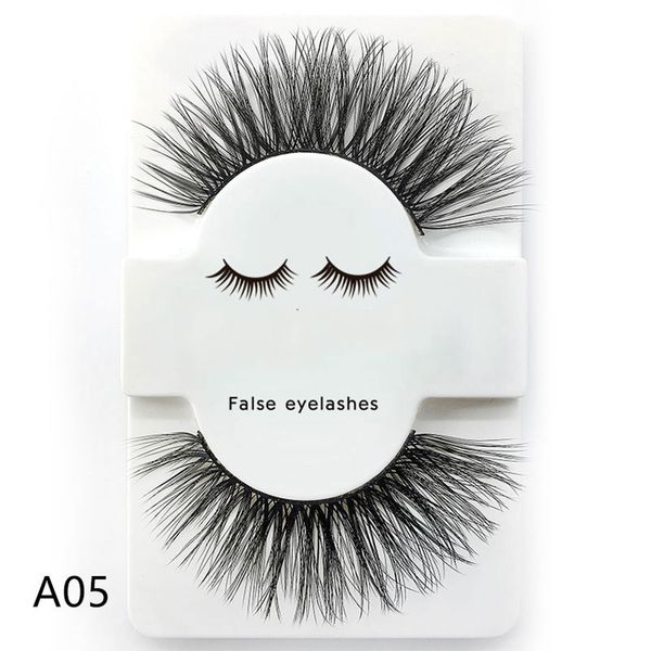

1 pair 3d faux mink hair false eyelashes handmade natural long lashes wispy full strips eyelash extension tools eye cosmetics