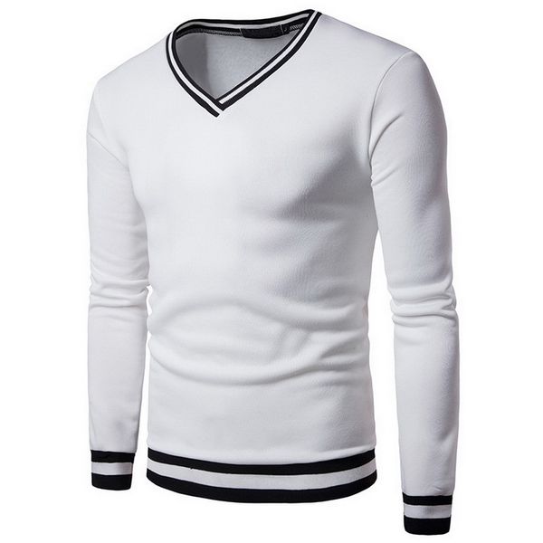 

shujin autumn casual sweat solid thin loose sweater male long sleeve tracksuit pullover 2018 men's sportswear 77colors ts, White;black