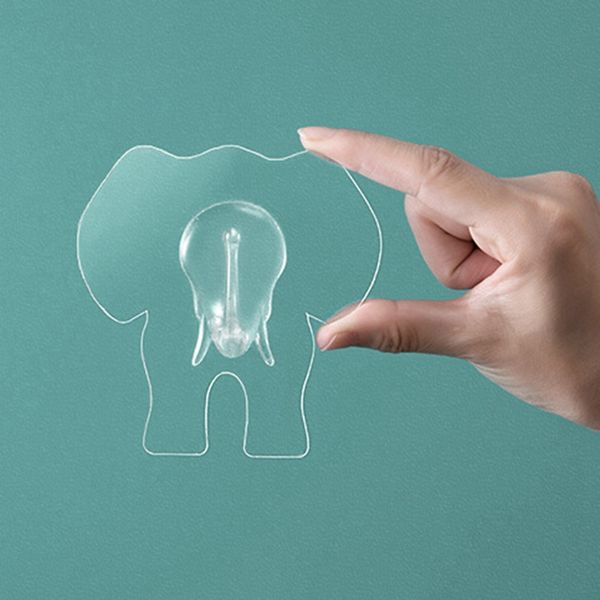 

1pc elephant design animal wall key hook jewelry hanger rack self adhesive wall hooks coat hanger for hat clothes